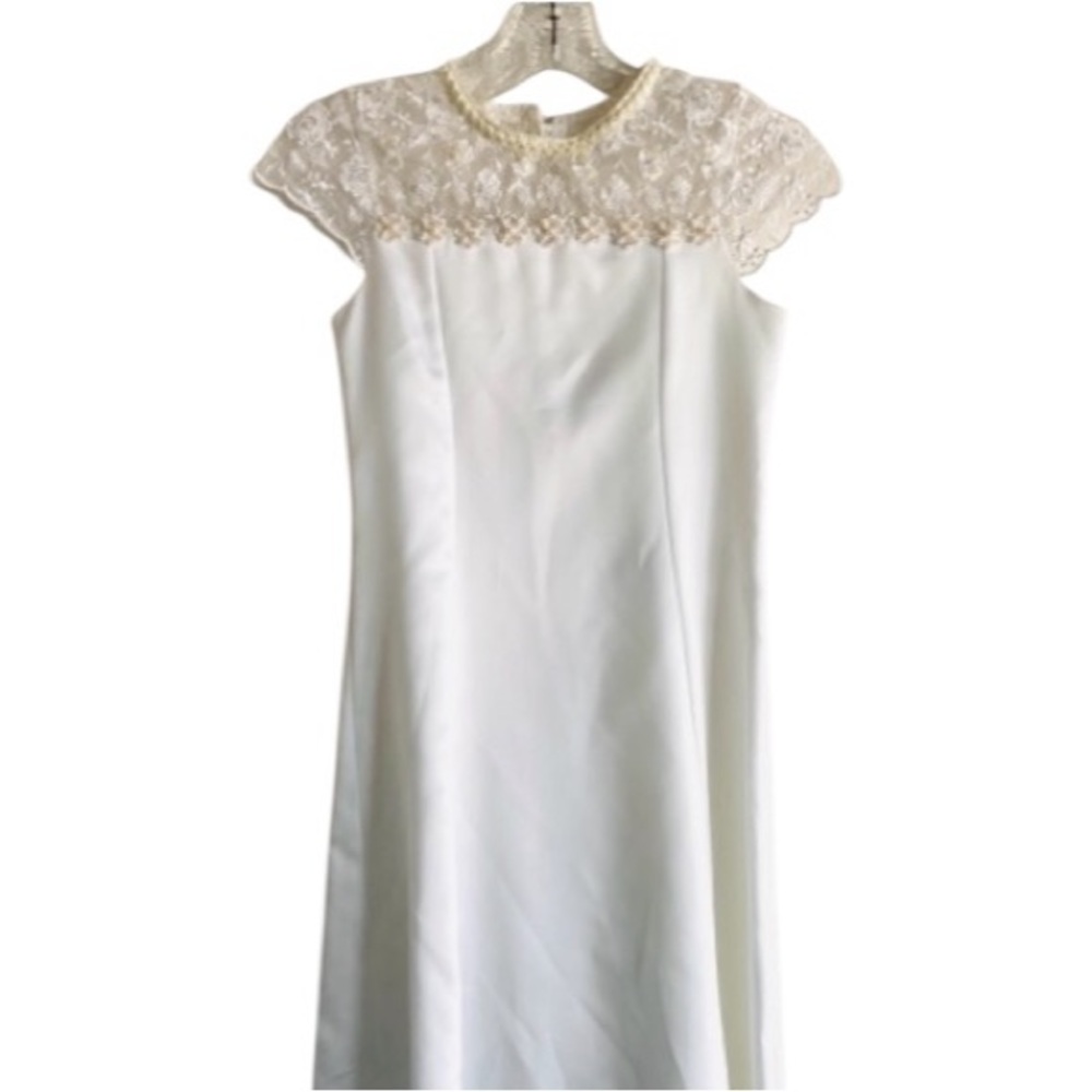 Storybook Heirlooms Girls Dress 8 White Flower Girl First Holy Communion Wedding